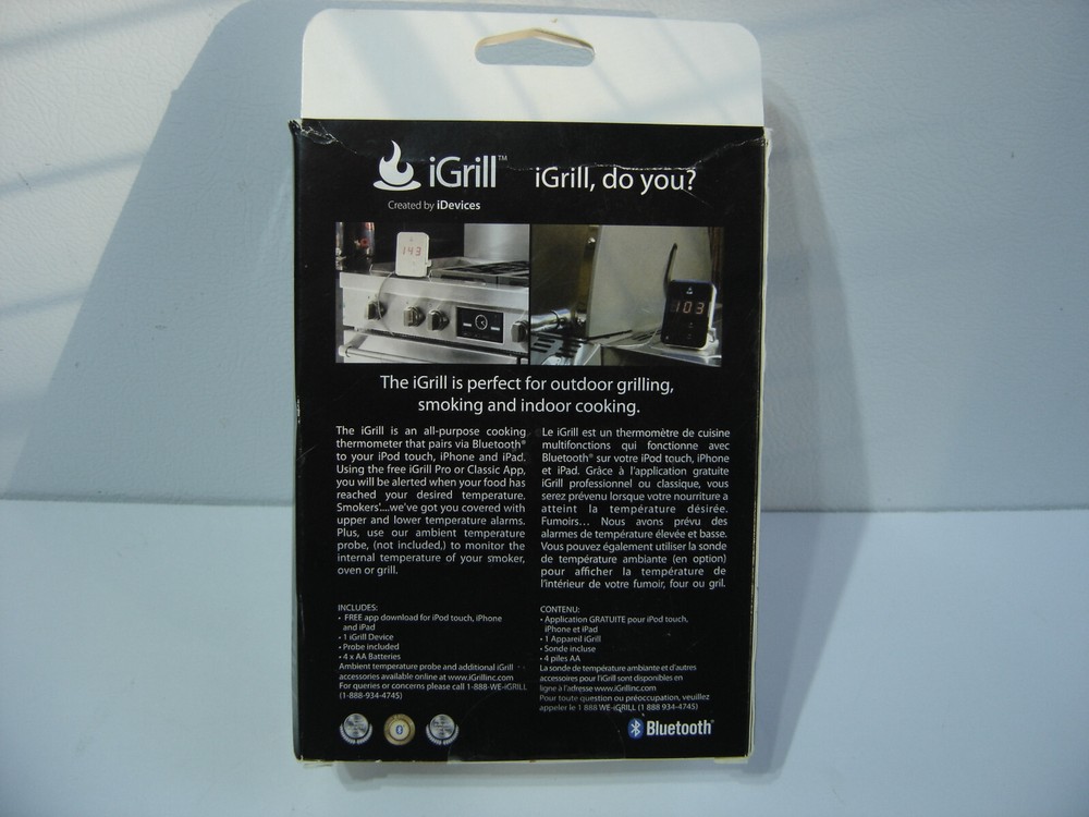 iGrill Wireless Cooking Thermometer iphone/ipad/ipod iDevices Bluetooth