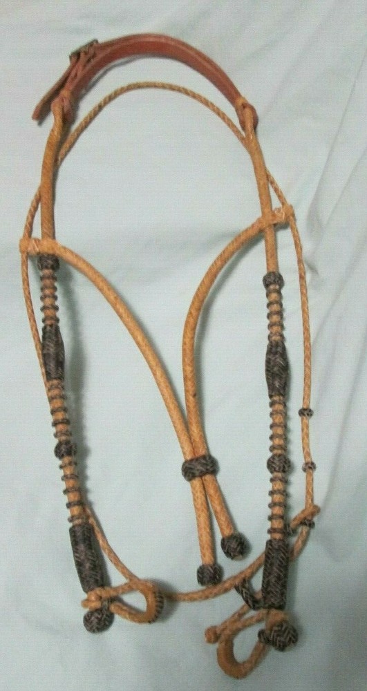 Rawhide Split Brow Band Headstall - California Style