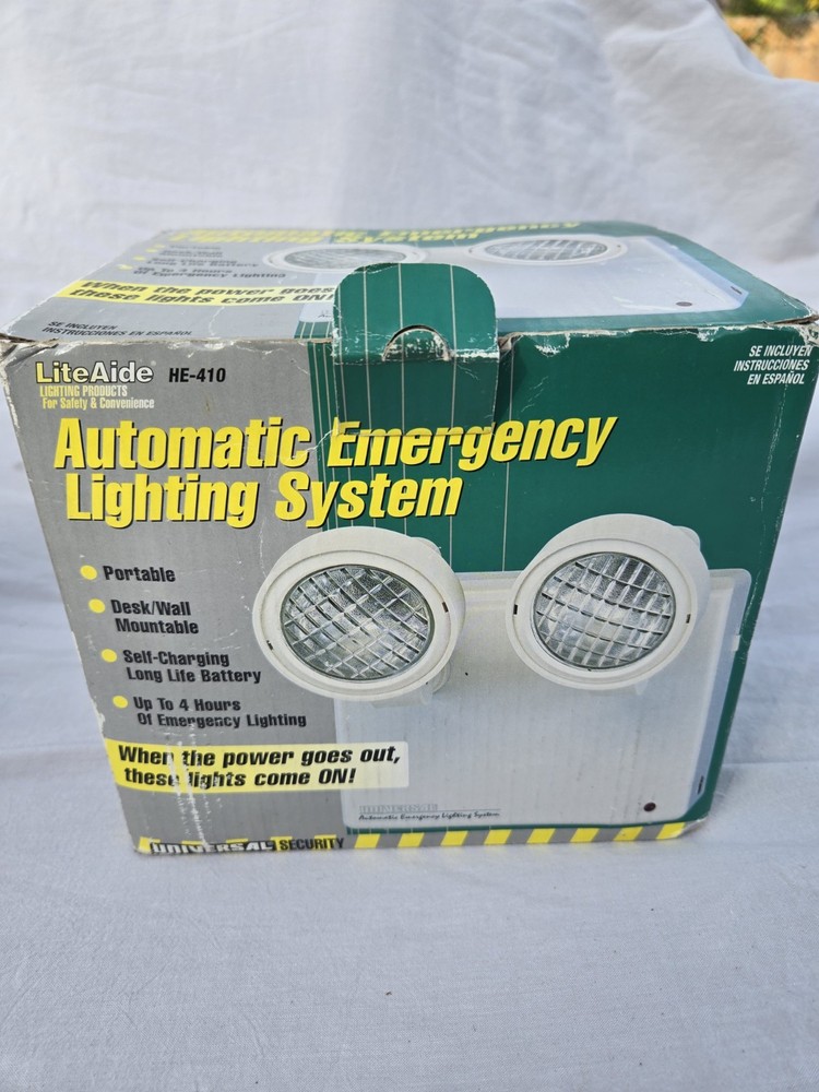 Lite Aid Automatic Emergency Lighting System Open Box Nos