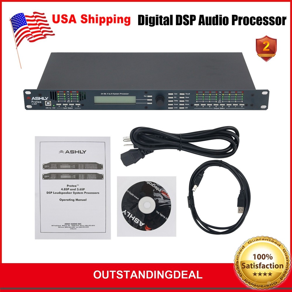4.8SP 110V Digital DSP Audio Processor 4 Input 8 Output Sound System USA