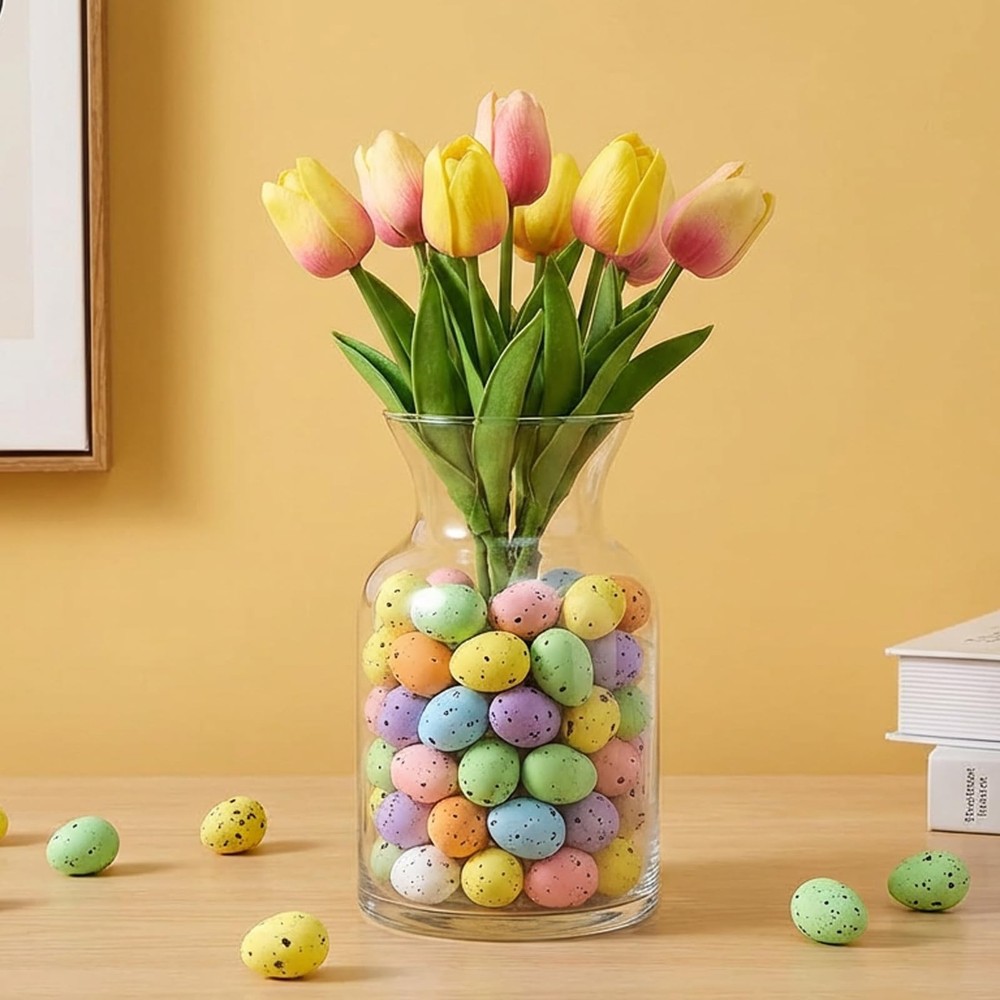 300 Pcs Mini Easter Eggs Speckled Foam Easter Eggs, 3 Sizes Artificial Easter...