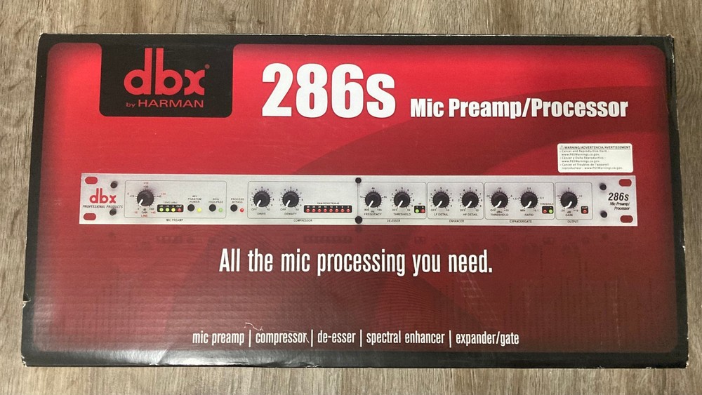 dbx, 286s Microphone Preamp Processor, used, with box, manual and power cable