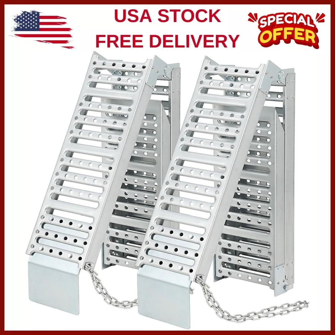 1500 lbs Capacity Loading Ramps Tri-fold Truck Bed Ramp for Pickup Trucks ATV