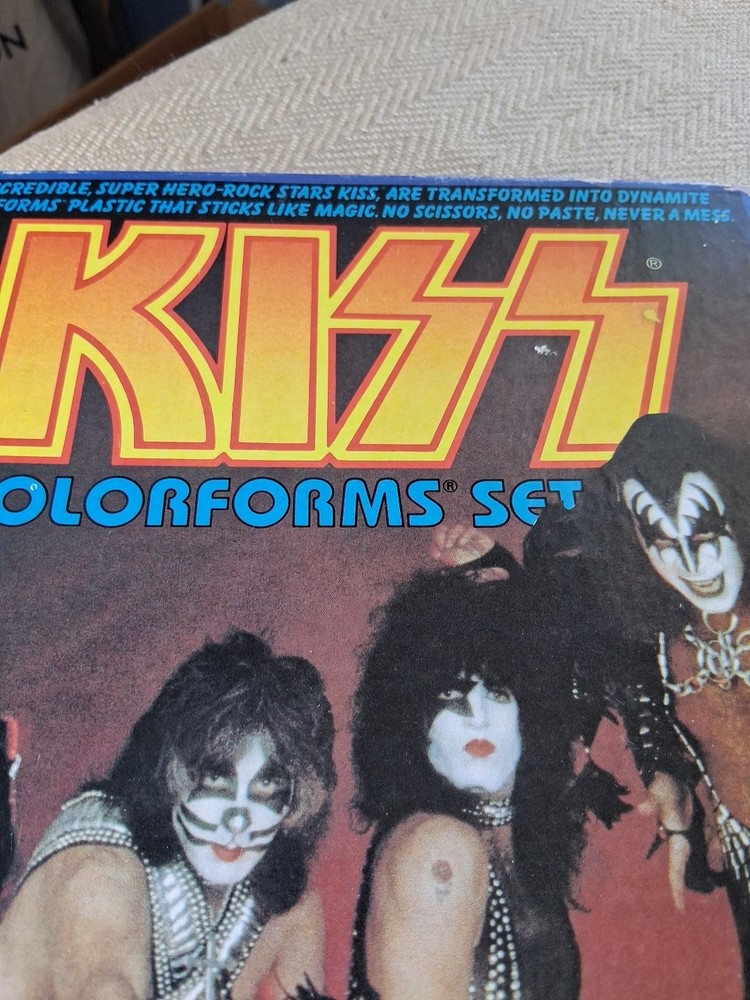 KISS Colorforms Set Complete Unused 1979 Aucoin Mgmt Peter,Gene,Paul,Ace Toy