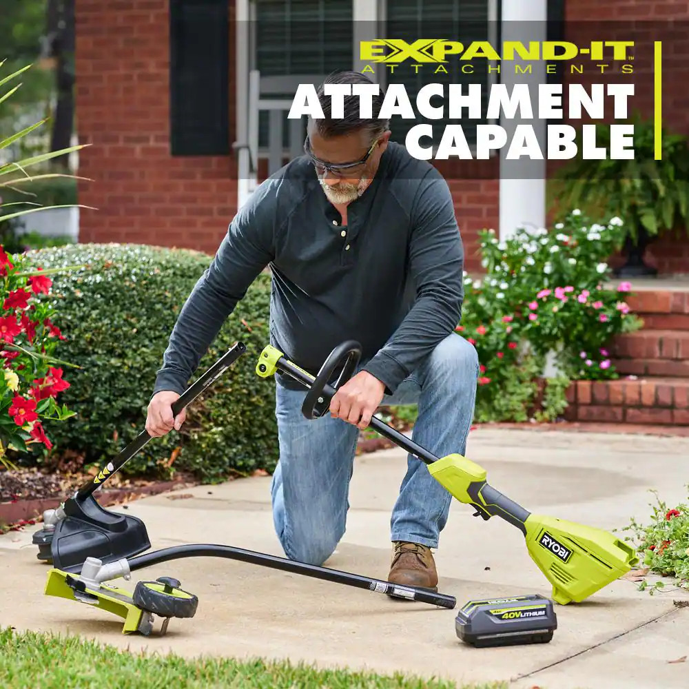 40V Expand-It Cordless Battery Attachment Capable Powerhead Kit with Rubber Swee