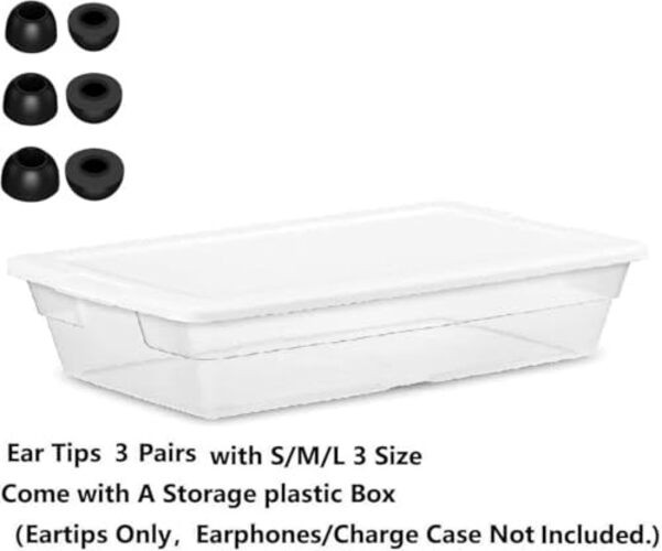 Replacement Memory Foam Ear Tips Compatible with Bose New S/M/L Black