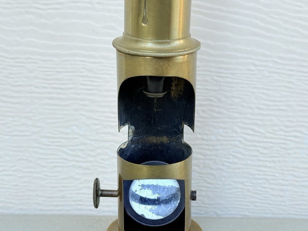 Antique Brass Field Microscope Portable small vintage