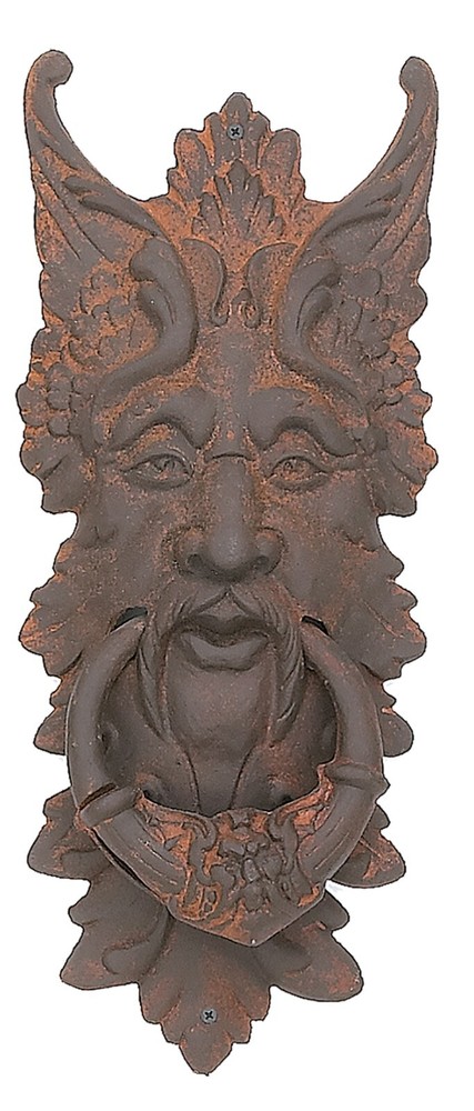 Extra Large Gothic Rust Cast Iron Door Knocker