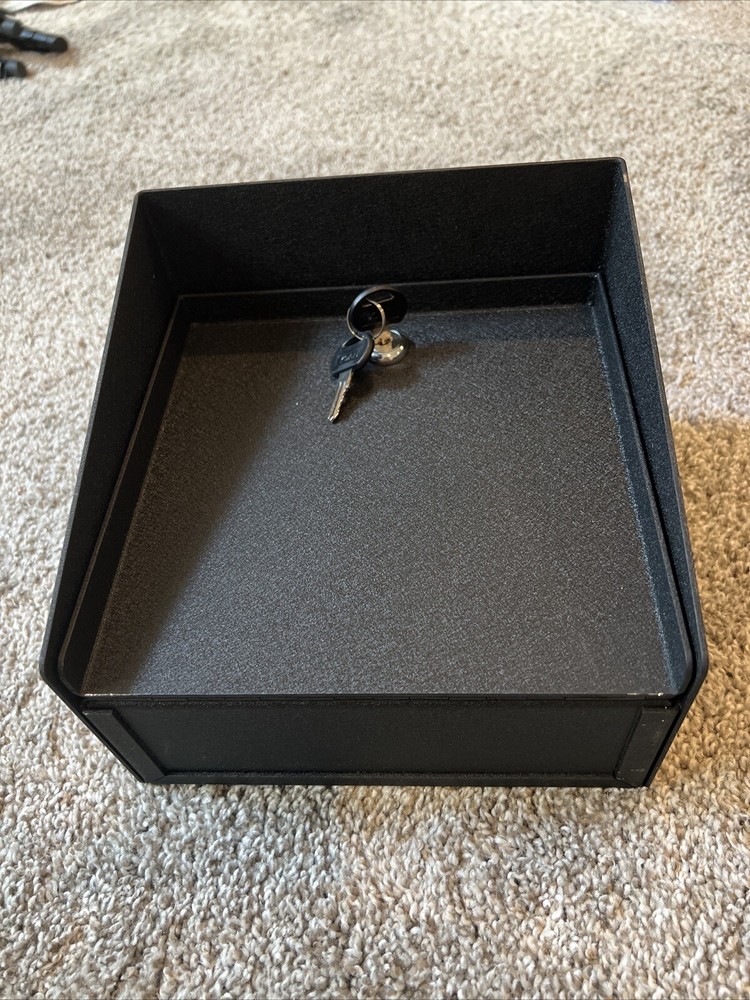 New Black Security Lock Box With Key