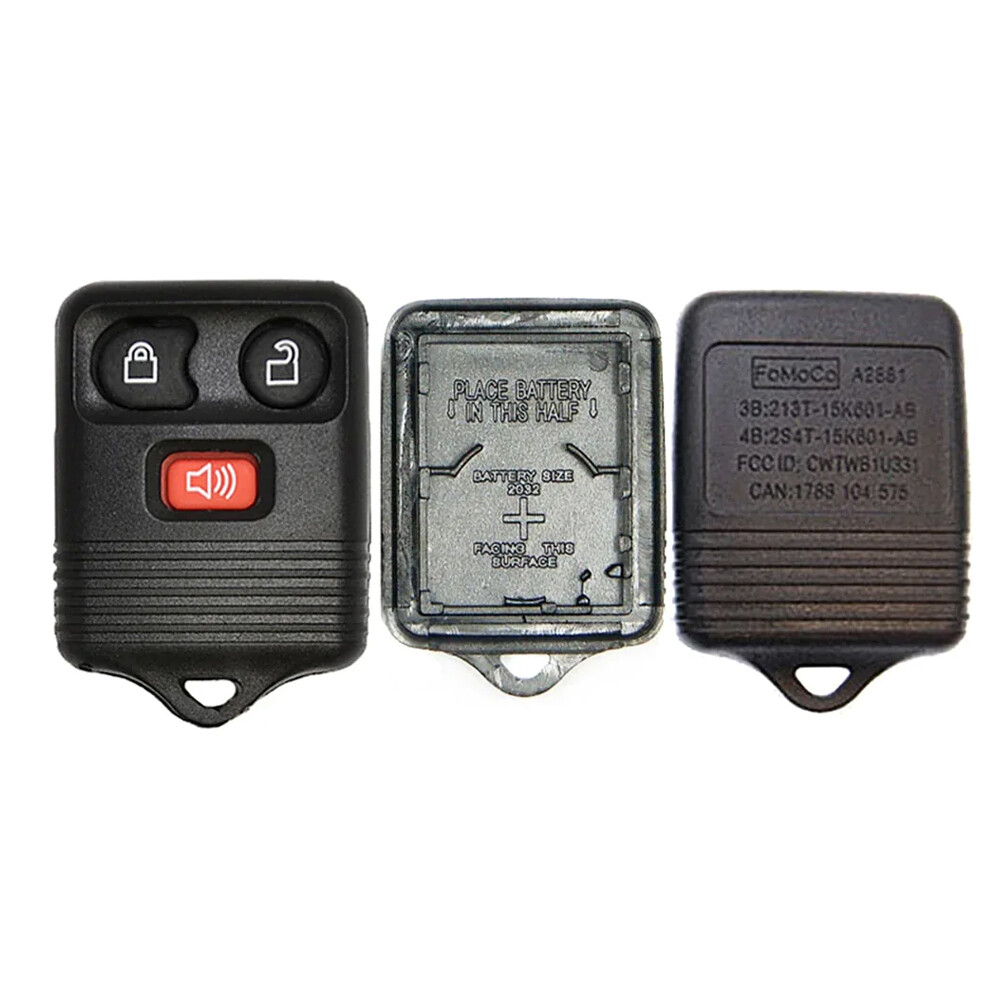 Remote Control Fob Case Shell 3B Compatible with Ford Rubber Button Pad Fix Worn