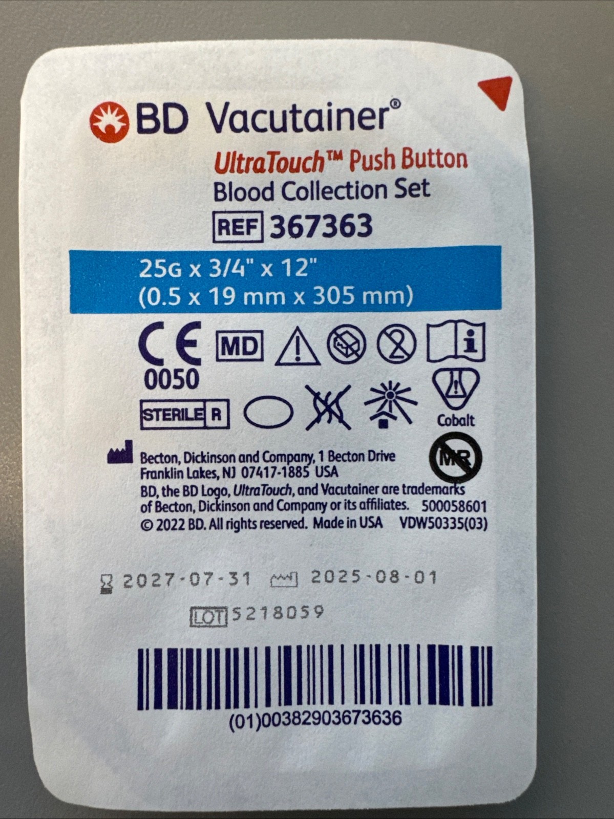 Sewing Needles 25g Butterfly Push Button Ultra Touch (Pack of 50)