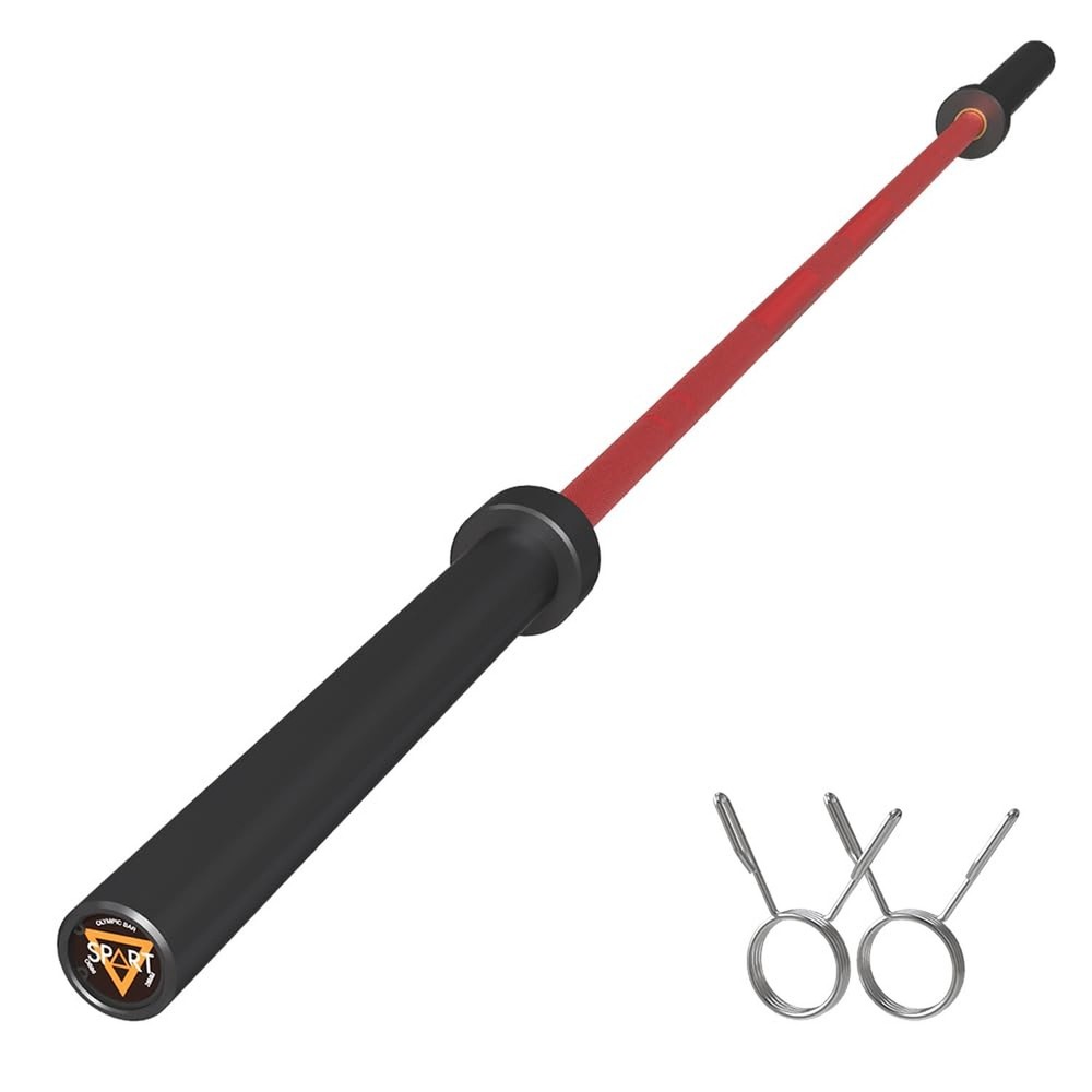 7FT Olympic Barbell Bar with Weight Plate Set Combo, Solid Olympic Bar with B...