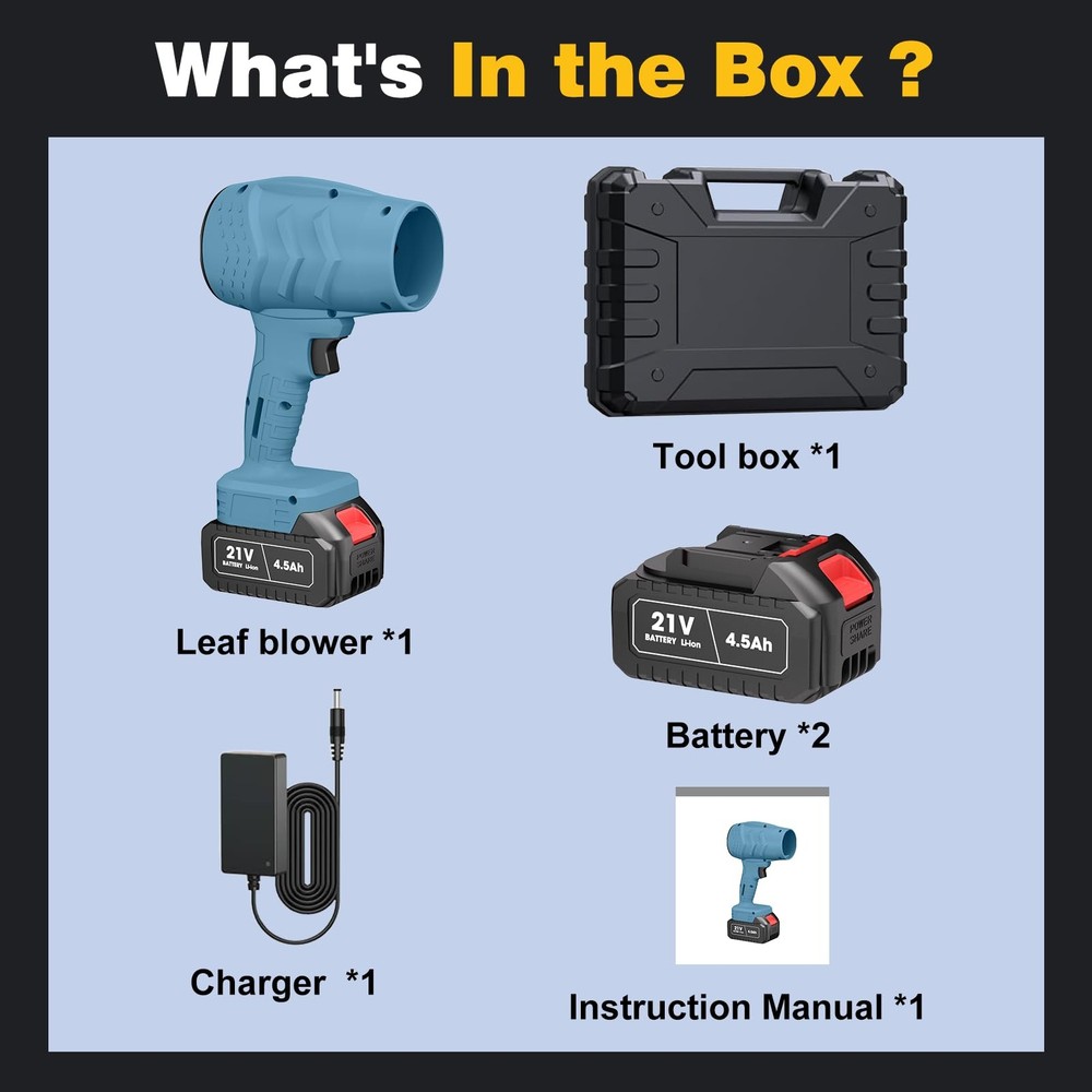 Electric Mini Leaf Blower, Powered Handheld Blower Leaf, Adjustable Wind Spee...