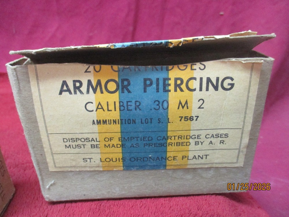 6 Vintage USGI Ammo Boxes, Mixed-Lot, Ammo Boxes, (Empty)