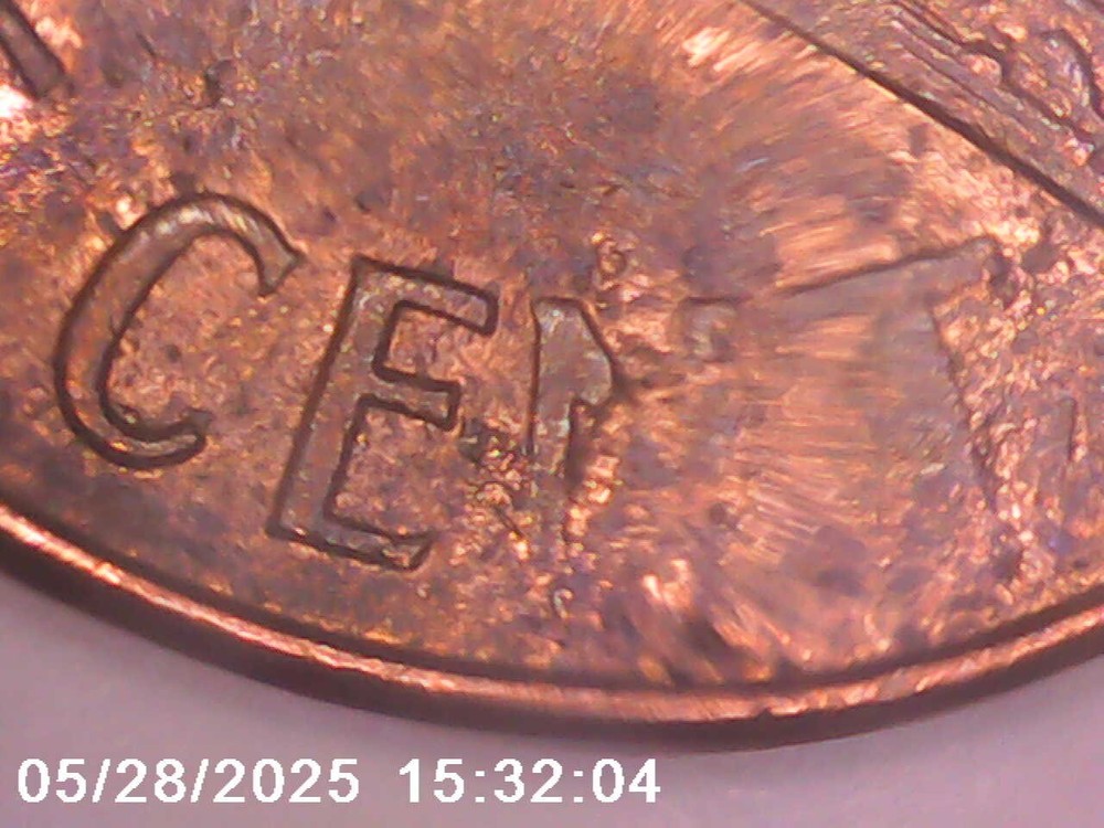 1963-D Lincoln Memorial Cent Error on Reverse Strike Through