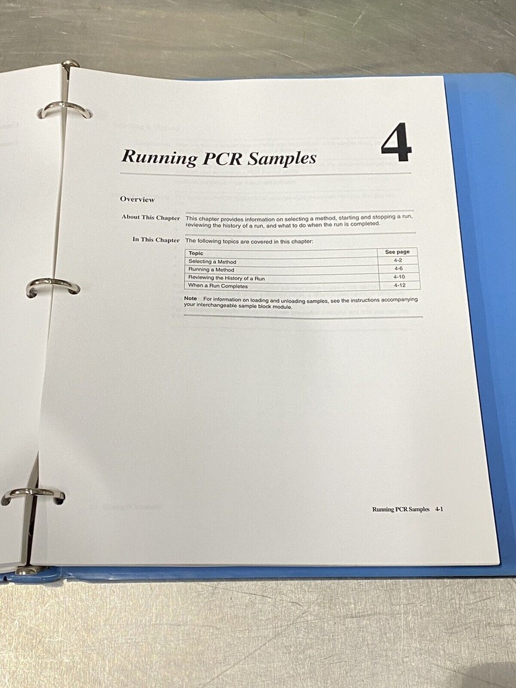 Perkin Elmer PE GeneAmp PCR System 9700 - Users Guide / Instructions Manual