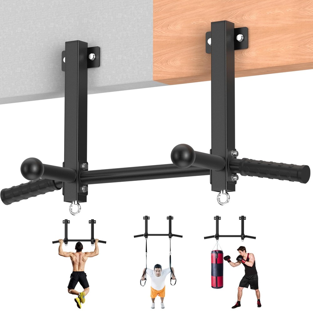 Joist Mounted Pull Up Bar, 650lbs Heavy Duty Strength Training Pullup Bars, M...