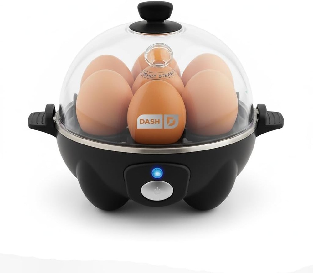Dash Rapid Egg Cooker, 7 Eggs, BPA-Free, Black