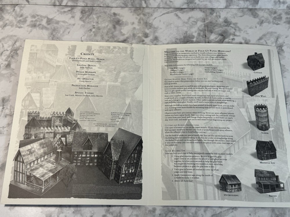 MAP FOLIO 3-D Dungeons & Dragons Adventure Module Accessory