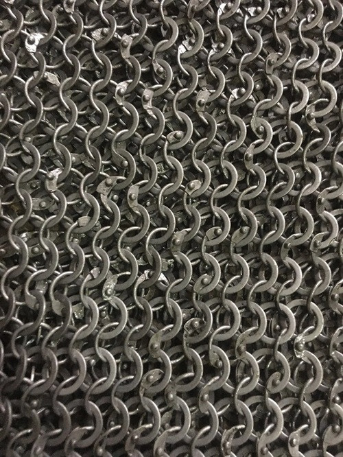 9 mm Chain Mail Sheet | 18 Gauge Round Ring Alt Solid Ring Riveted sheet | Fathe
