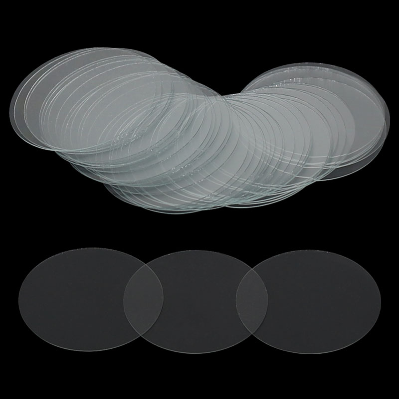 100 Pieces Round Coverslip Laboratory Microscope Glass Cover Slides