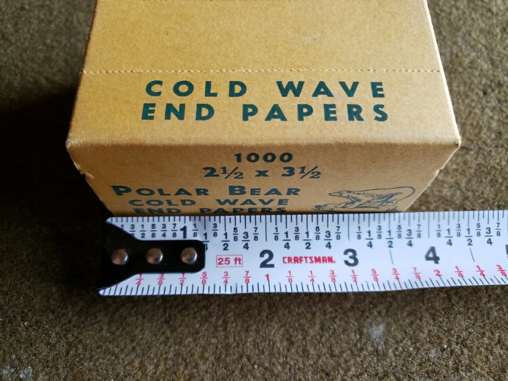 NOS WWII Era Polar Bear Cold Wave End Papers Box - Full 1000 WAC WASP WAAC WAVE