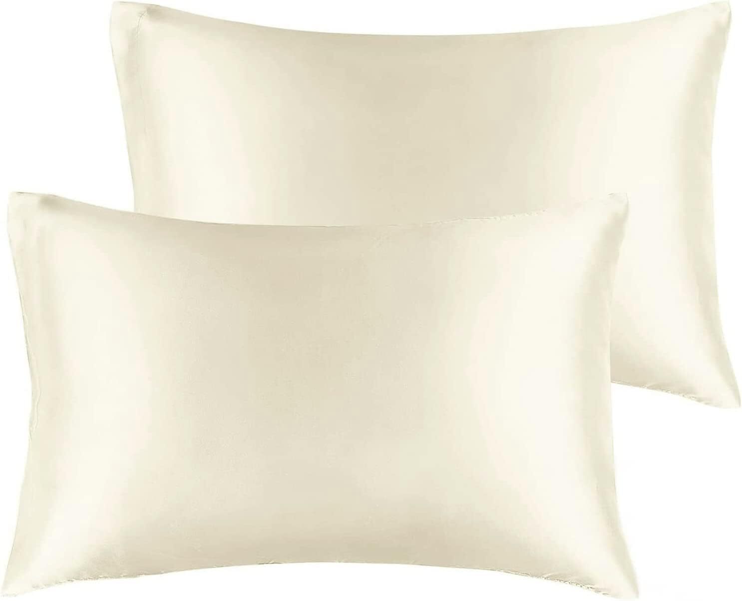 2 Satin Pillowcase with Zipper Silky Satin for Hair & Skin ALL COLORS ALL SIZES