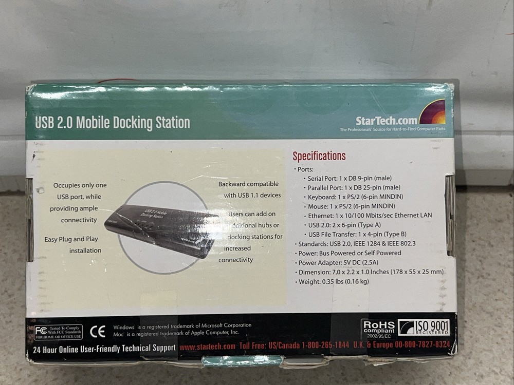 STAR TECHUSB 2.0 MOBILE DOCKING STATION MULTI-iNTERFACE SOLUTION FOR LAPTOP / PC