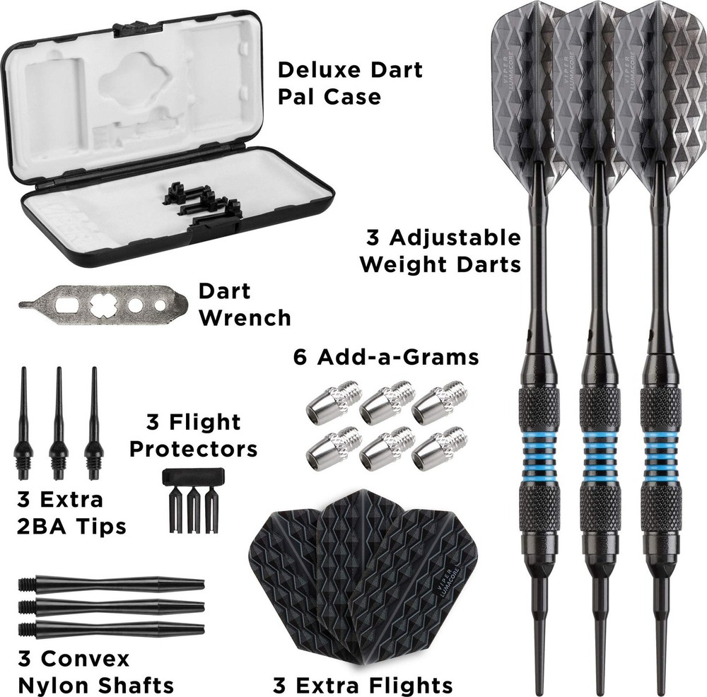 Viper Bobcat Adjustable Weight Soft Tip Dart Set with Case
