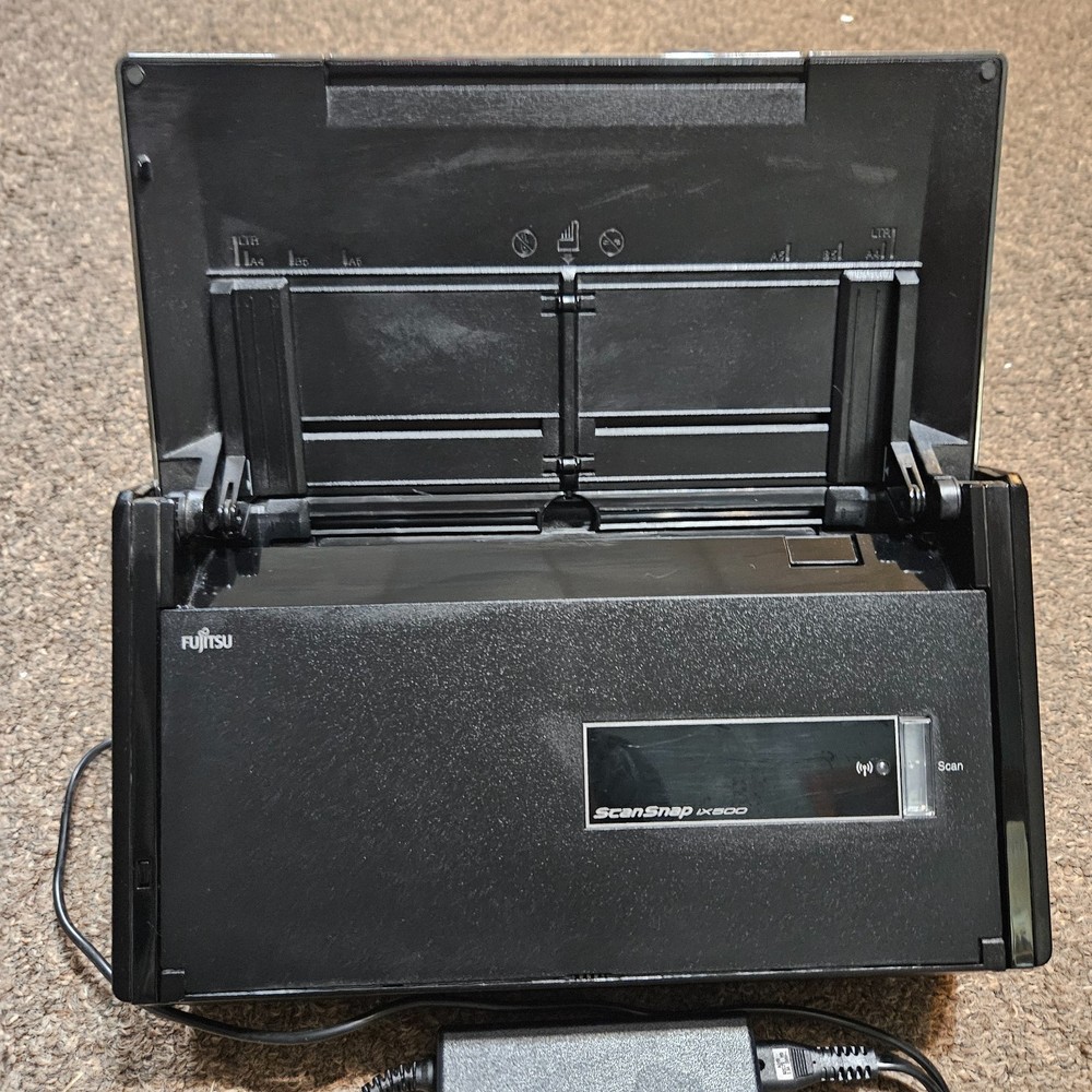 Fujitsu SCANSNAP ix500 Wireless Document & Image Scanner with Power Supply EUC