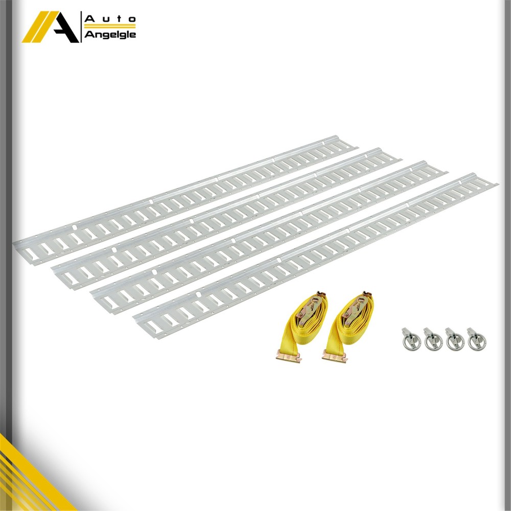 10PCS E Track Tie-Down Rail Kit Trucks Vans Garages Trailer Tie Down System