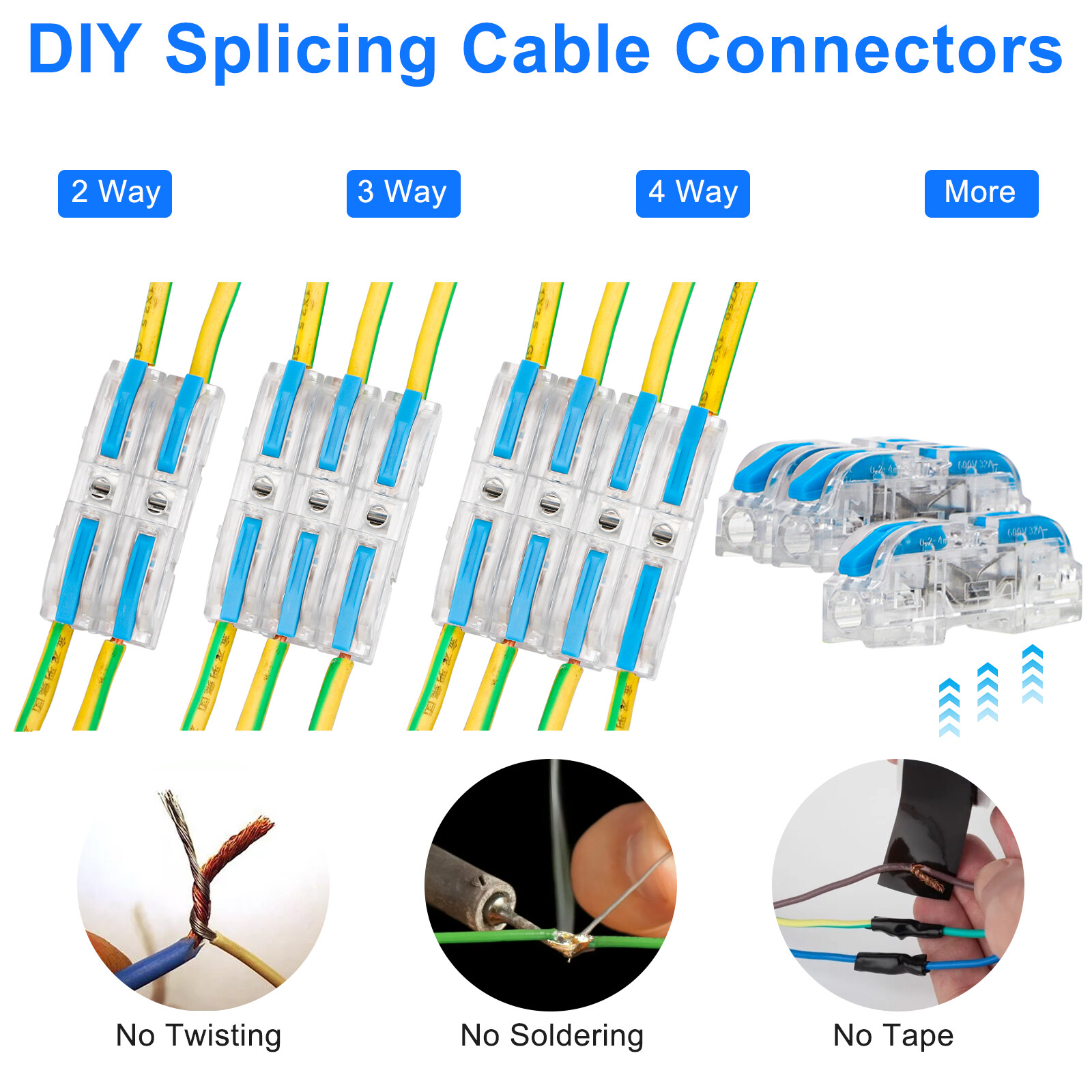 80Pcs 28-12AWG Lever Wire Connectors Quick Connect Electrical Splicing Kit