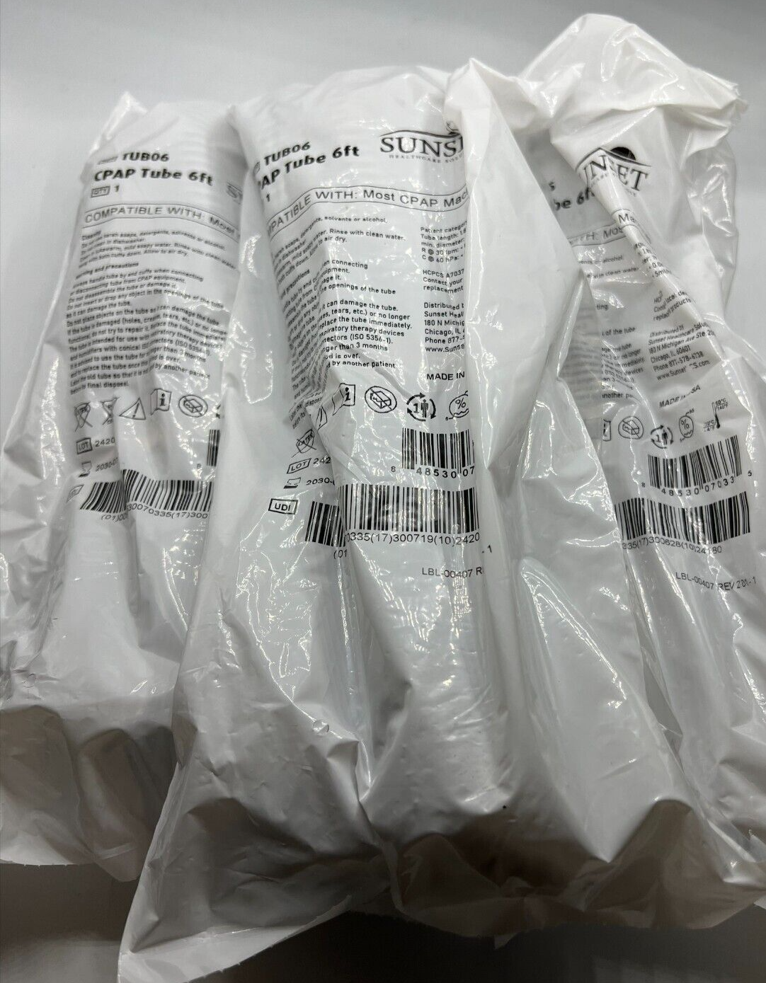 CPAP Flexible Hose Tubing 6' - Pack Of 3