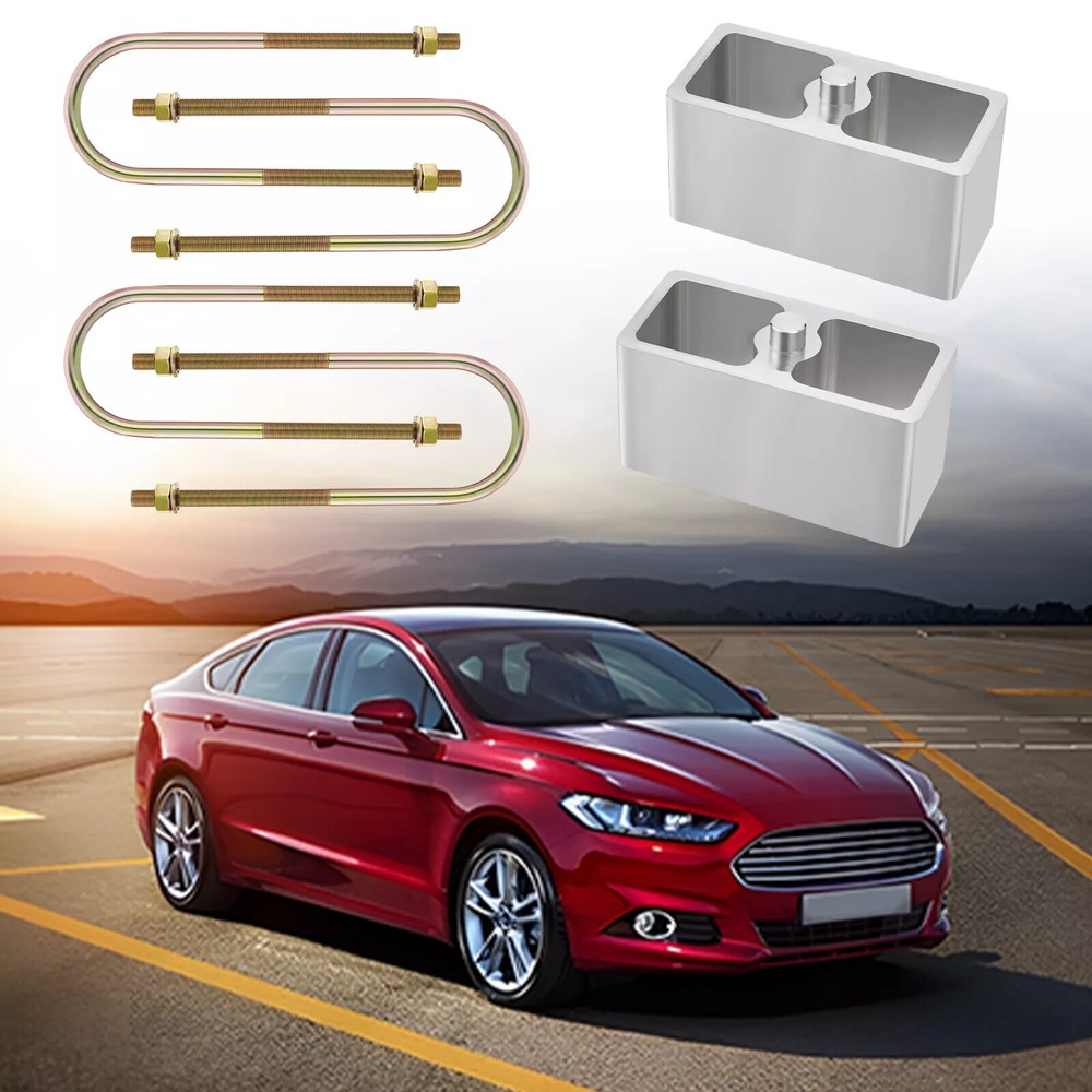 New 4" Drop with U-Bolts & Hardware Leaf Spring Lowering Block Kit Universal US