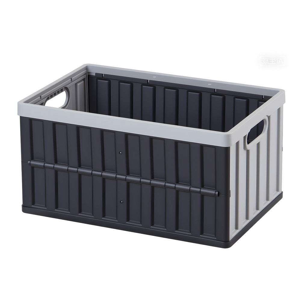 65L Collapsible Storage Bins w/ Lids 3 Pack Stackable Folding Crates Handles