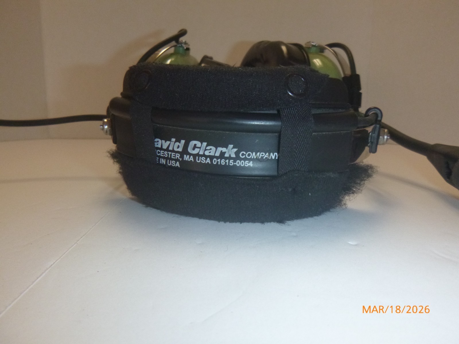 David Clark H10-13.4 Aviation Headset - GA Dual Plugs - Wool Head Cushion
