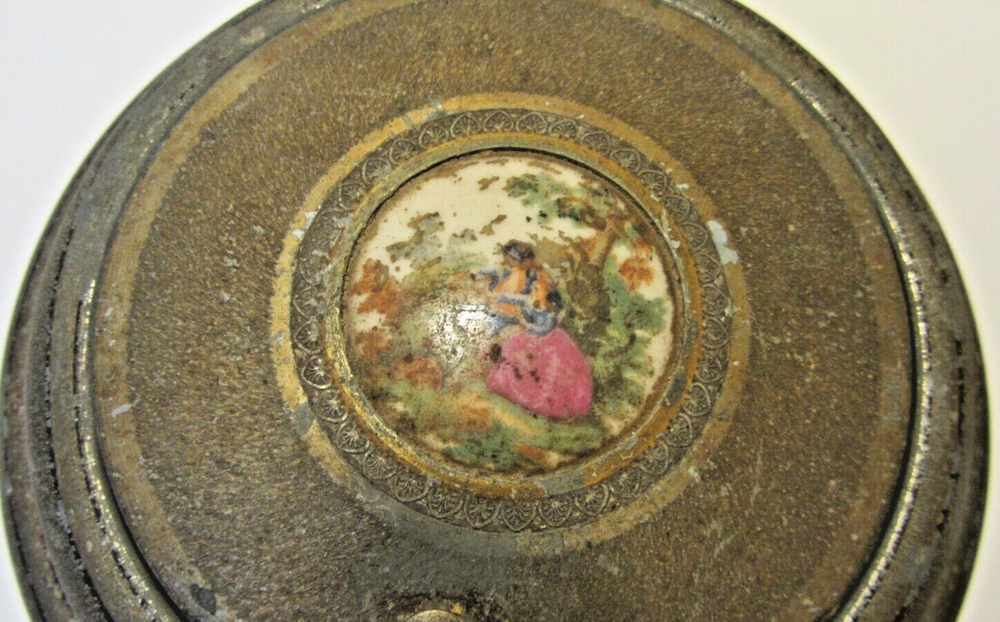 Musical Powder Box Tin Container Working Great