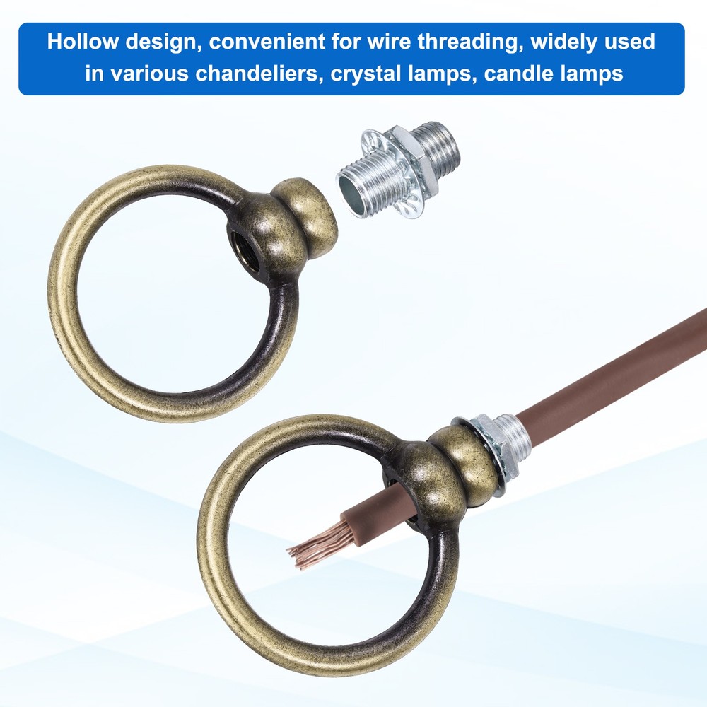 8kg M10 2x2.3" Thread Lifting Eye Nut Holder Hook Ring Copper