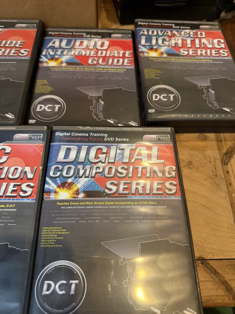 Digital Cinema Training DVD SET LOT Courses From Basic Production To Composit