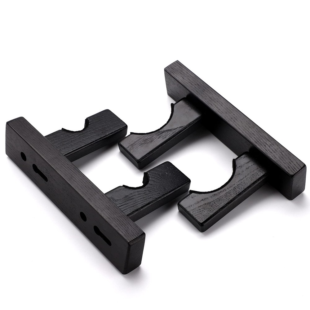 TOBWOLF 2PCS Double Deck Baseball Bat Display Wall Mount Rack, Horizontal Hanger
