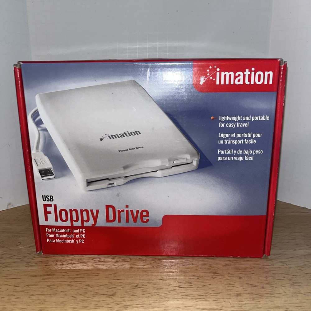 Imation USB Floppy Drive Model D353FUE For Macintosh & PC Systems New Open Box!