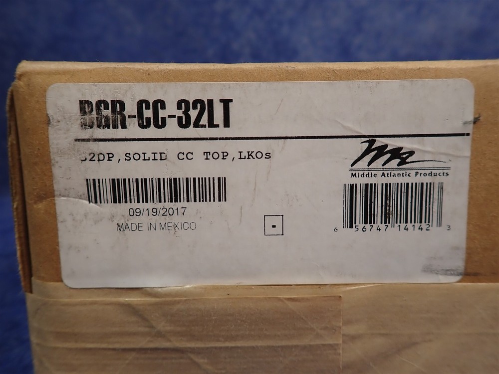 NEW Middle Atlantic BGR-CC-32LT Solid Cable Chase Top Only (Q27)