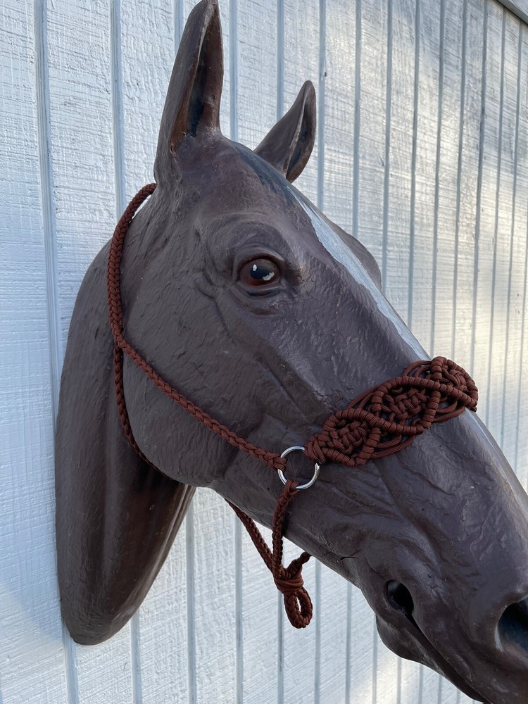fancy hand braided horse halter