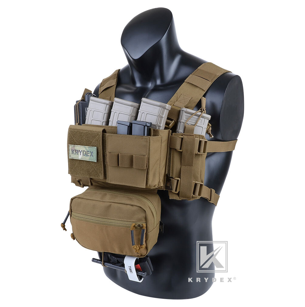 KRYDEX MK3 MK4 Micro Fight Chassis Chest Rig Modular Carrier Pouch Coyote Brown