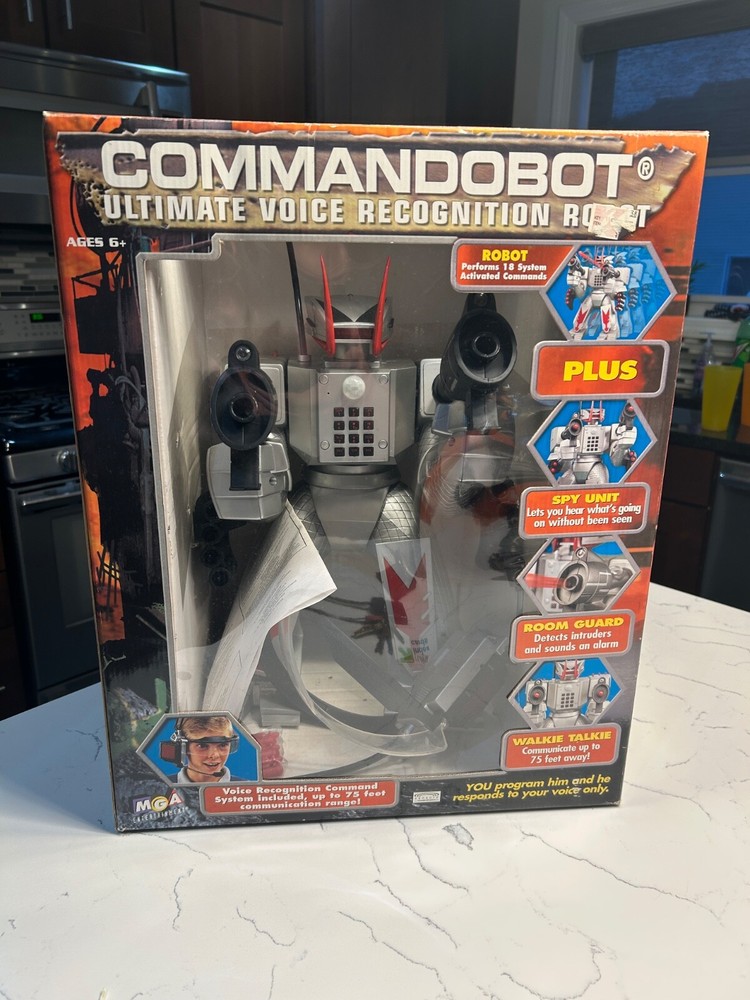 commandobot voice command vintage robot toy