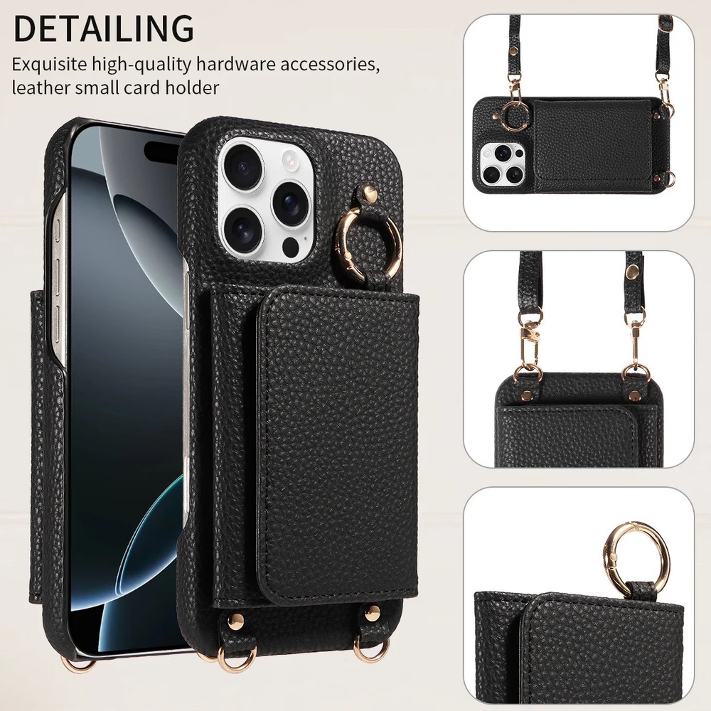 Color: black, Bundle: Case & Strap, Material: Artificial Leather, Compatibility