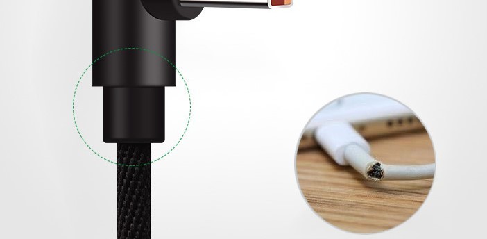 Reversible 90 Degree Right Angle Micro USB Cable Fast Charging Cord 6FT