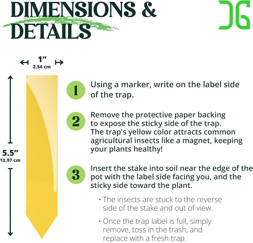 Catchmaster Dual Action Plant Labels Sticky Insect Trap