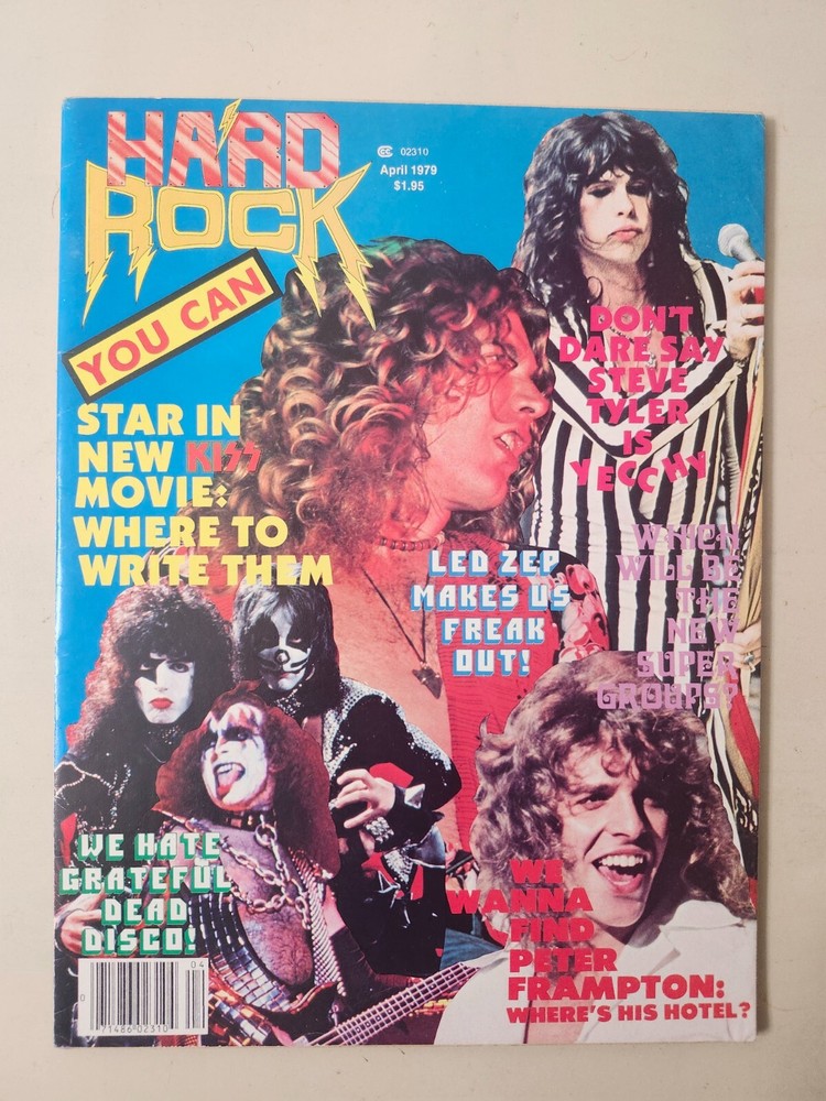 KISS RARE Vintage Original April 1979 Hard Rock Magazine W KISS Comic + Zeppelin