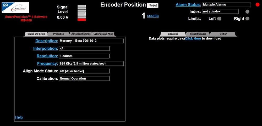 MicroE SP4400 Mercury II SmartPrecision Encoder Controller x4-x400 Ethernet 5VDC